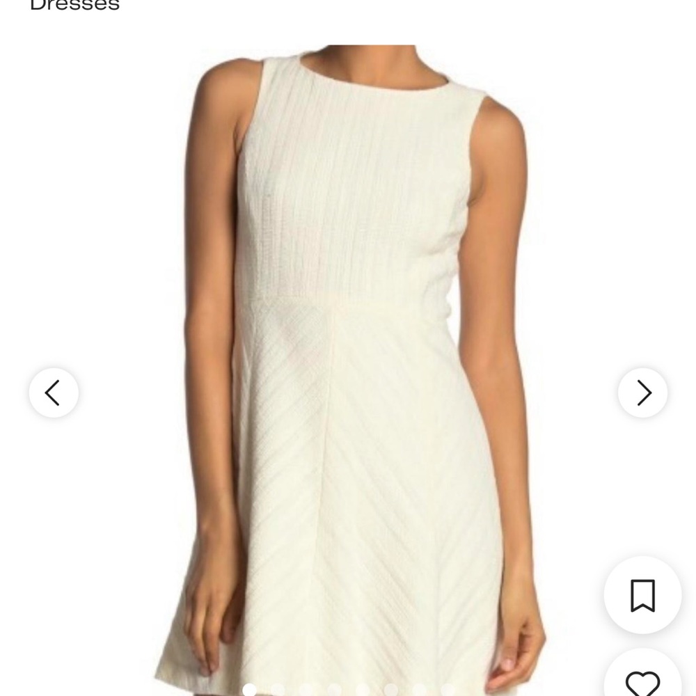 Theory white textured dress